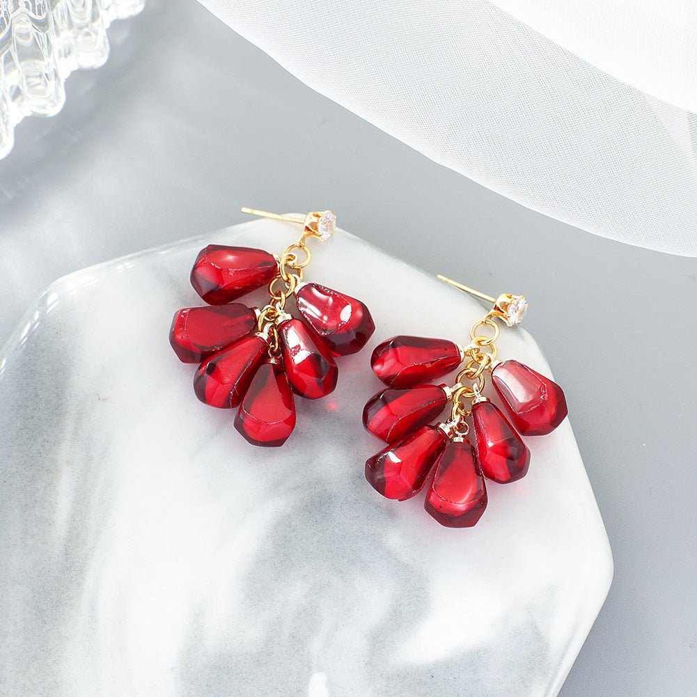 Pomegranate Drop Earrings