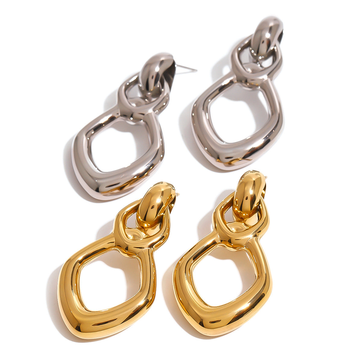 Aurielle Geometric Drop Earrings