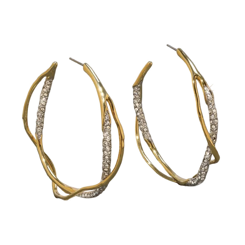 Alira Two-Tone Moissanite Hoops