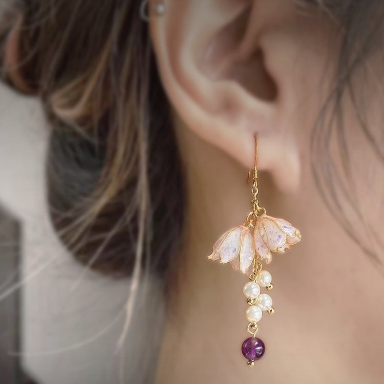 Lily of the Valley Flower Drop Earrings