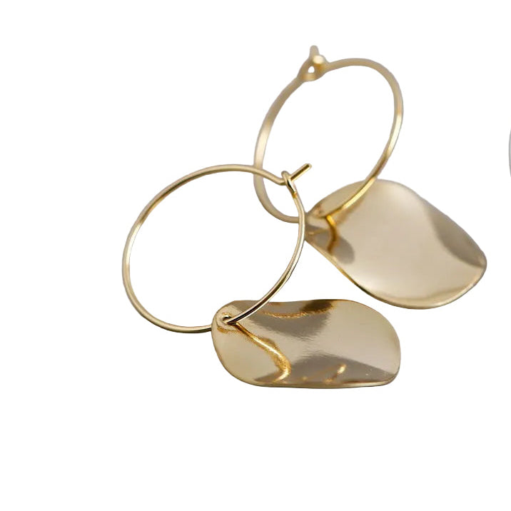 Ava Wave Hoop Earrings