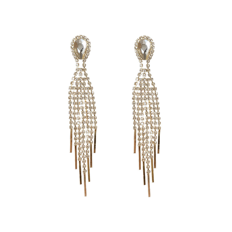 Celestia Crystal Tassel Earrings