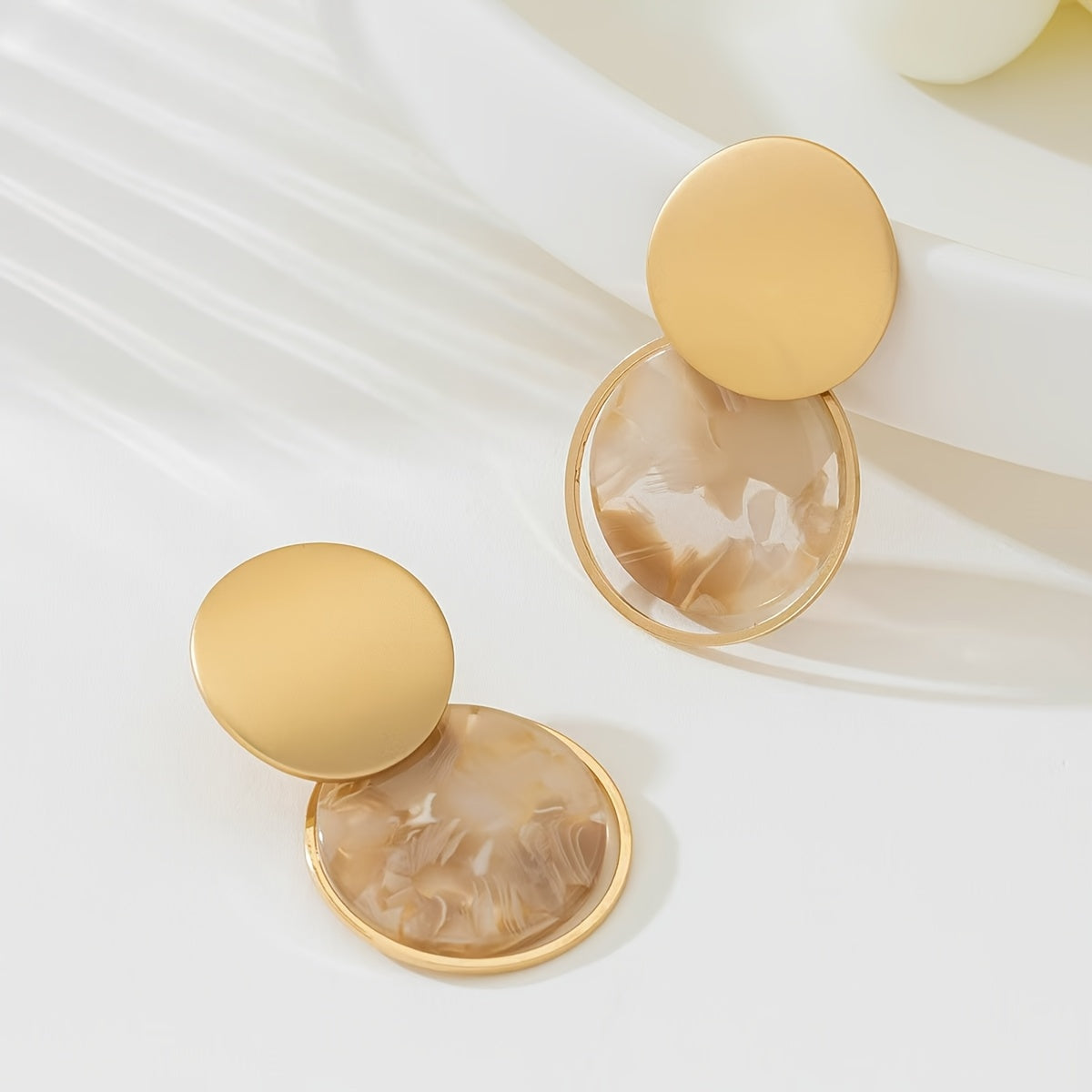 Marble Glow Statement Earrings
