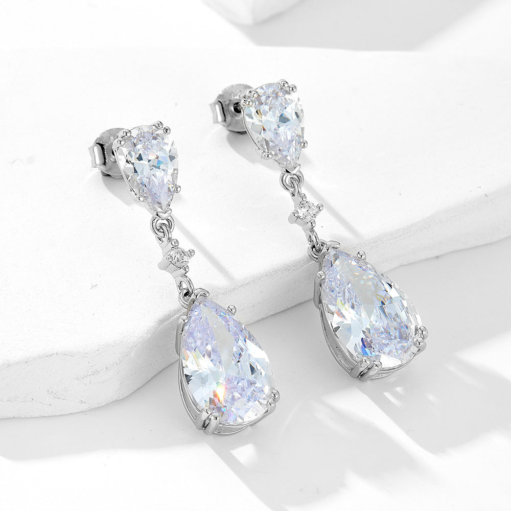 Elara Silver Drop Earrings