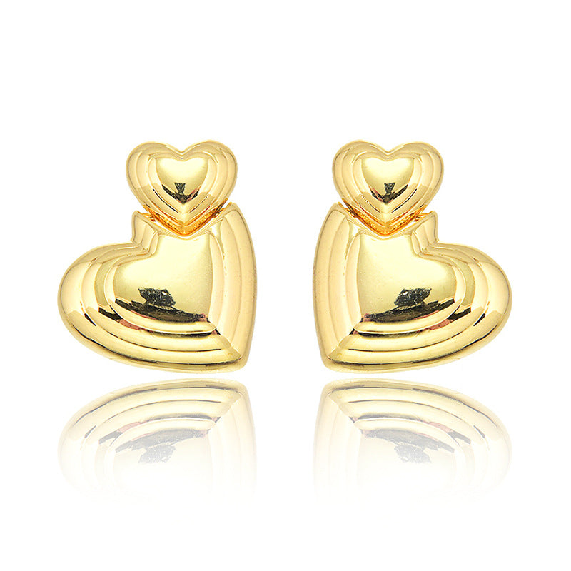 Amora Double Heart Earrings
