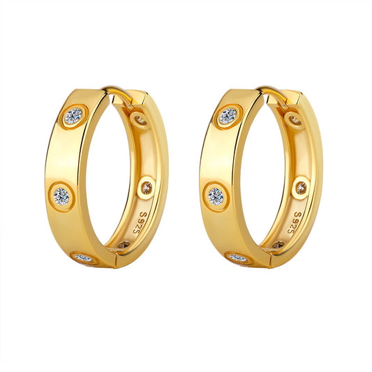 Sienna Moissanite Hoop Earrings