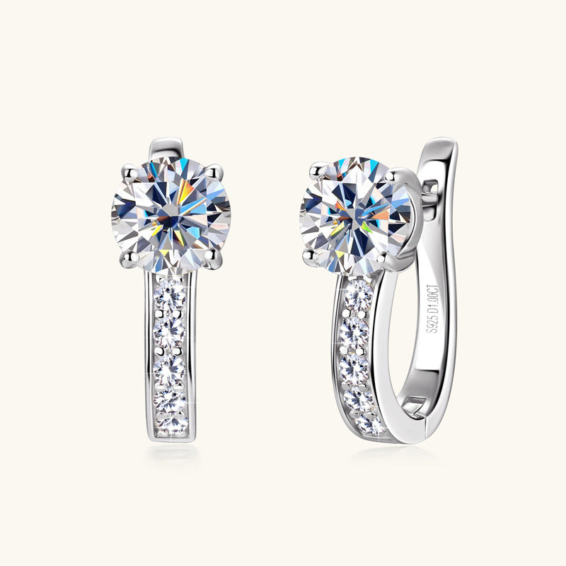 Lyra Moissanite Hoop Earrings