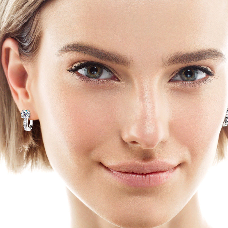 Lyra Moissanite Hoop Earrings