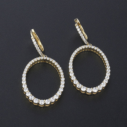 Era Oval Halo Earrings