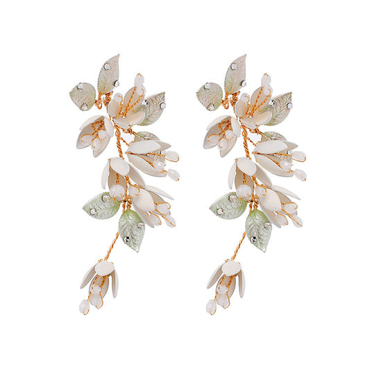 Floral Statement Drop Earrings
