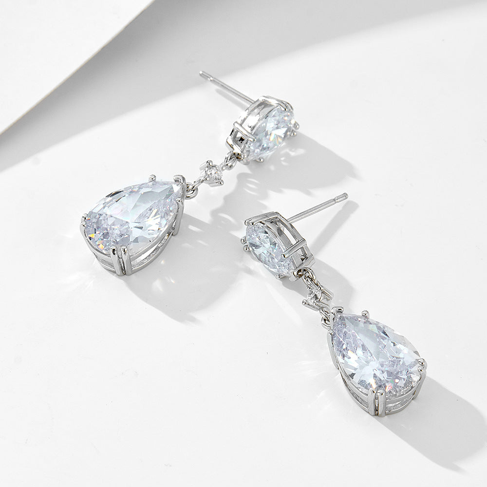 Elara Silver Drop Earrings