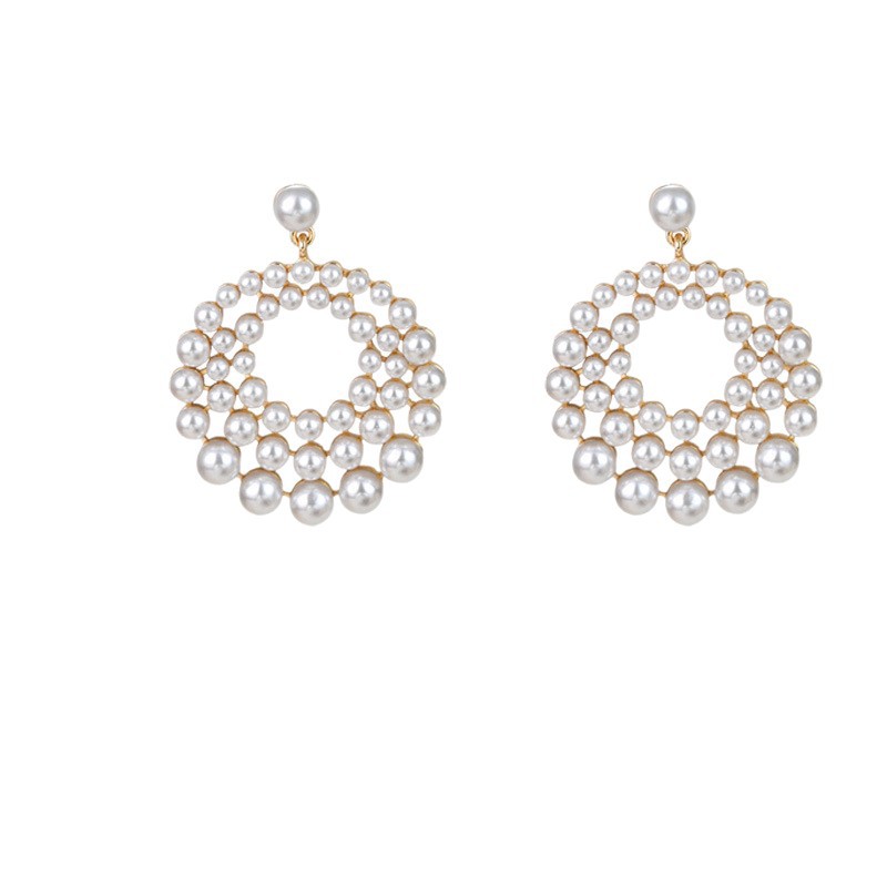Pearl Halo Statement Earrings