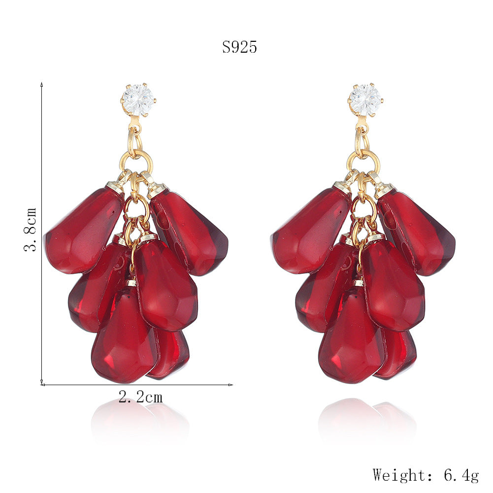 Pomegranate Drop Earrings