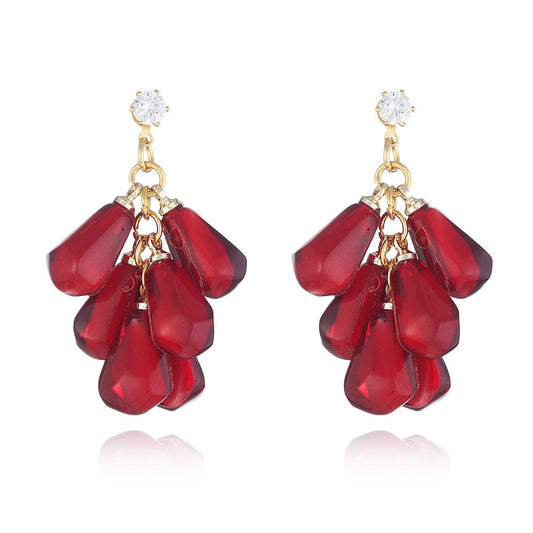 Pomegranate Drop Earrings