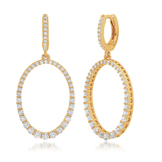 Era Oval Halo Earrings