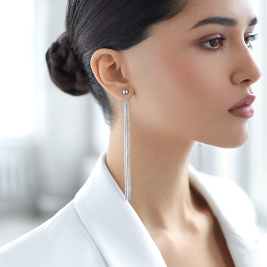 Aurora Long Tassel Earrings