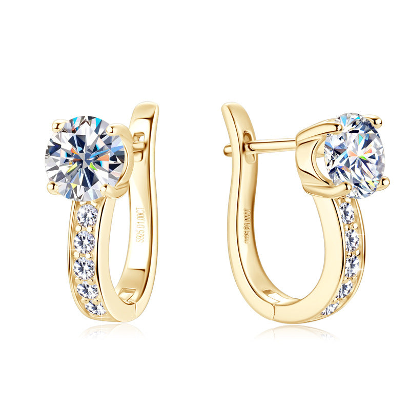 Lyra Moissanite Hoop Earrings