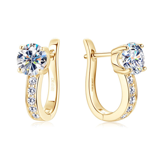 Lyra Moissanite Hoop Earrings