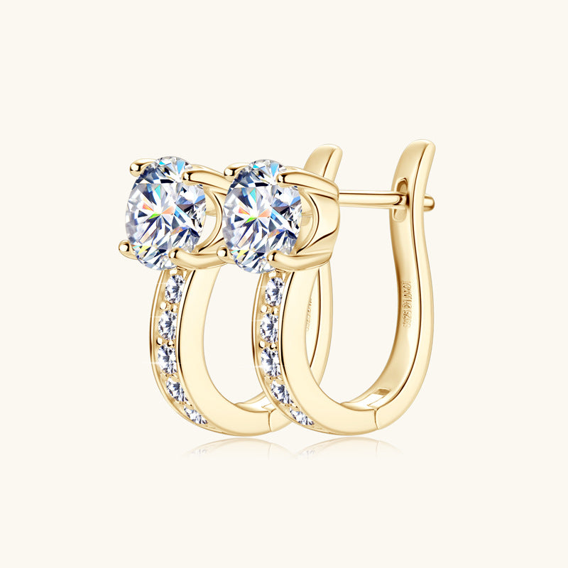 Lyra Moissanite Hoop Earrings
